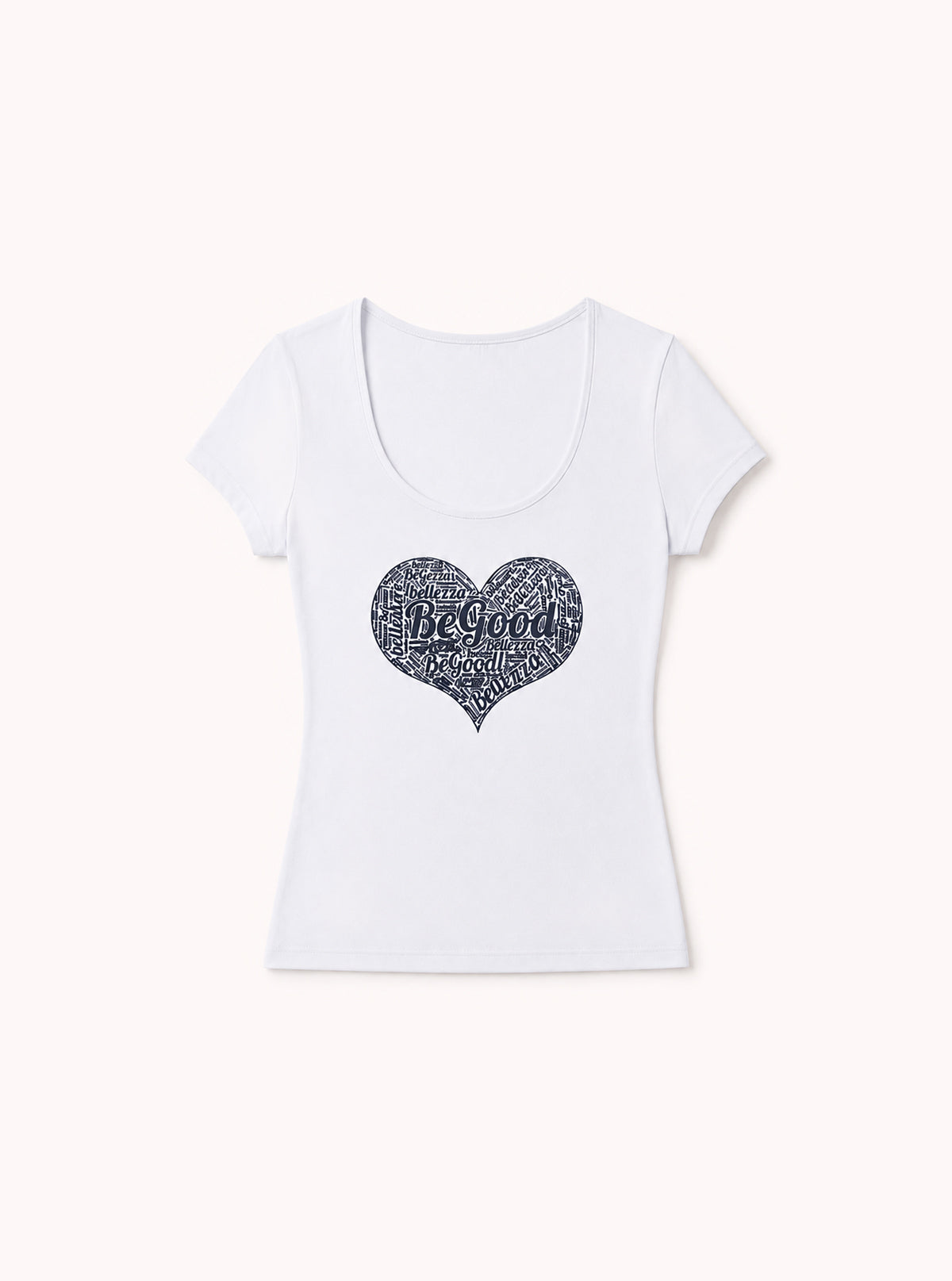 T-SHIRT BIANCA DA DONNA SUPER FRESH CUORE BLU