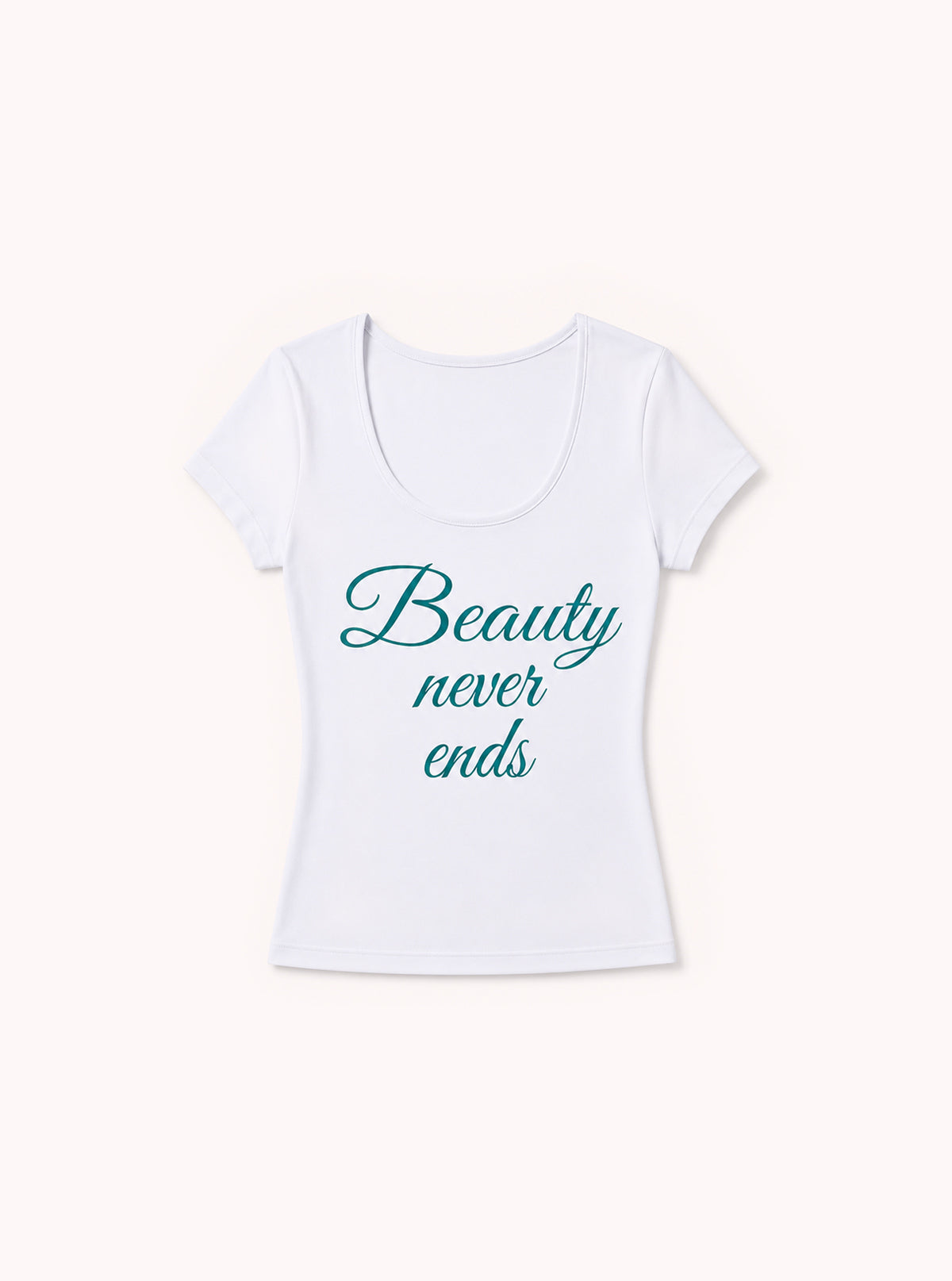 T-SHIRT BIANCA DA DONNA SUPER FRESH BEAUTY NEVER ENDS TIFFANY
