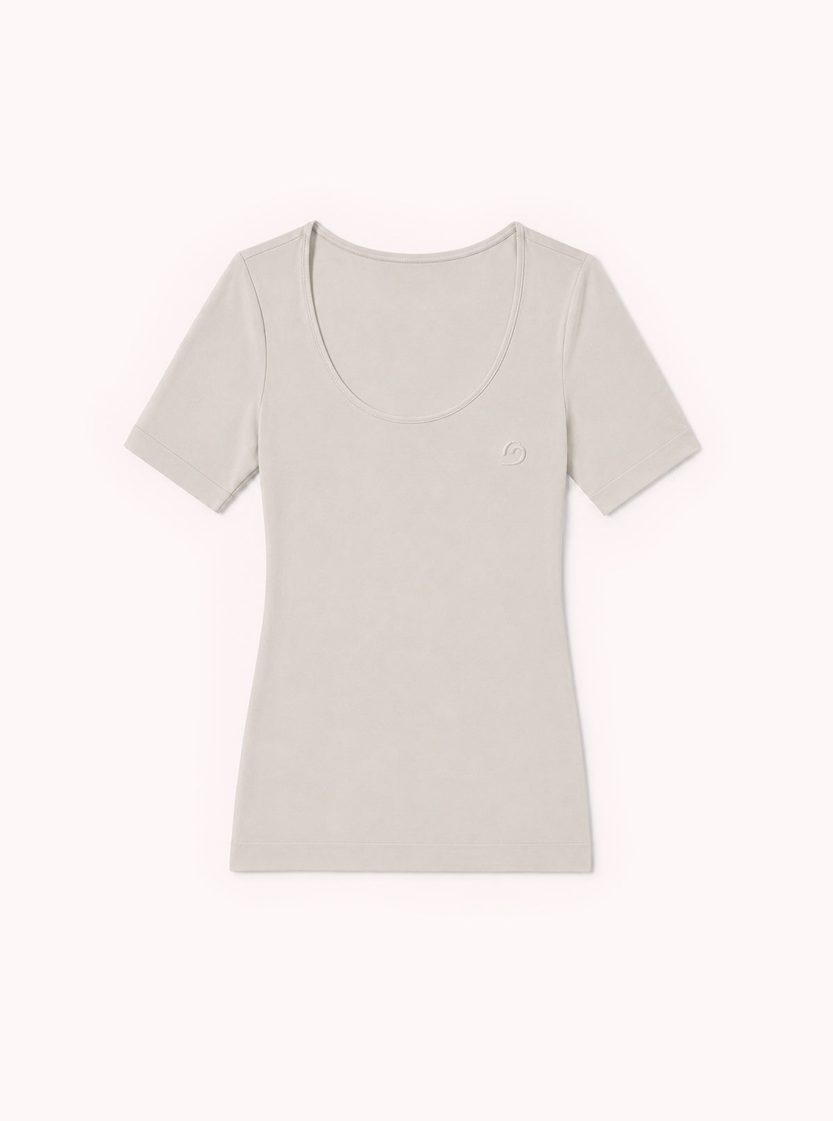 MAGLIA LUNGA DONNA MANICA CORTA SUPER FRESH GRIGIO PERLA