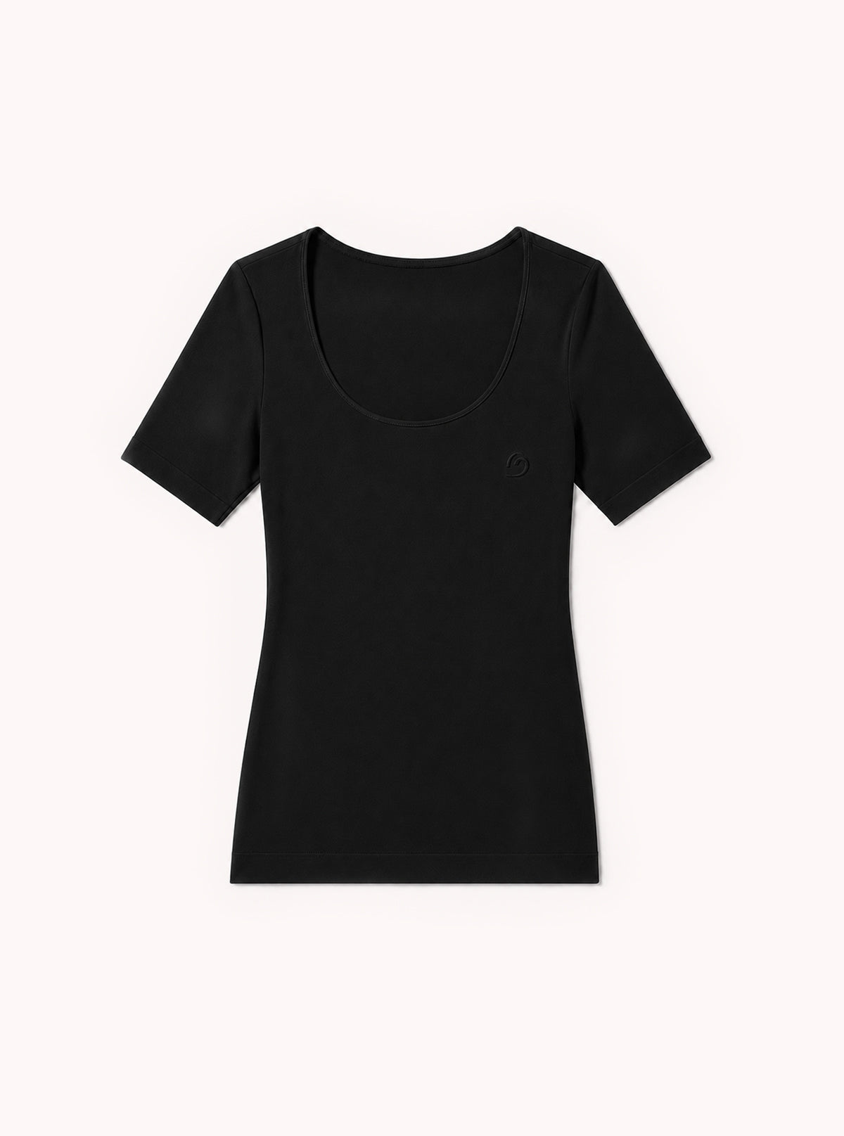 MAGLIA LUNGA DONNA MANICA CORTA SUPER FRESH NERO