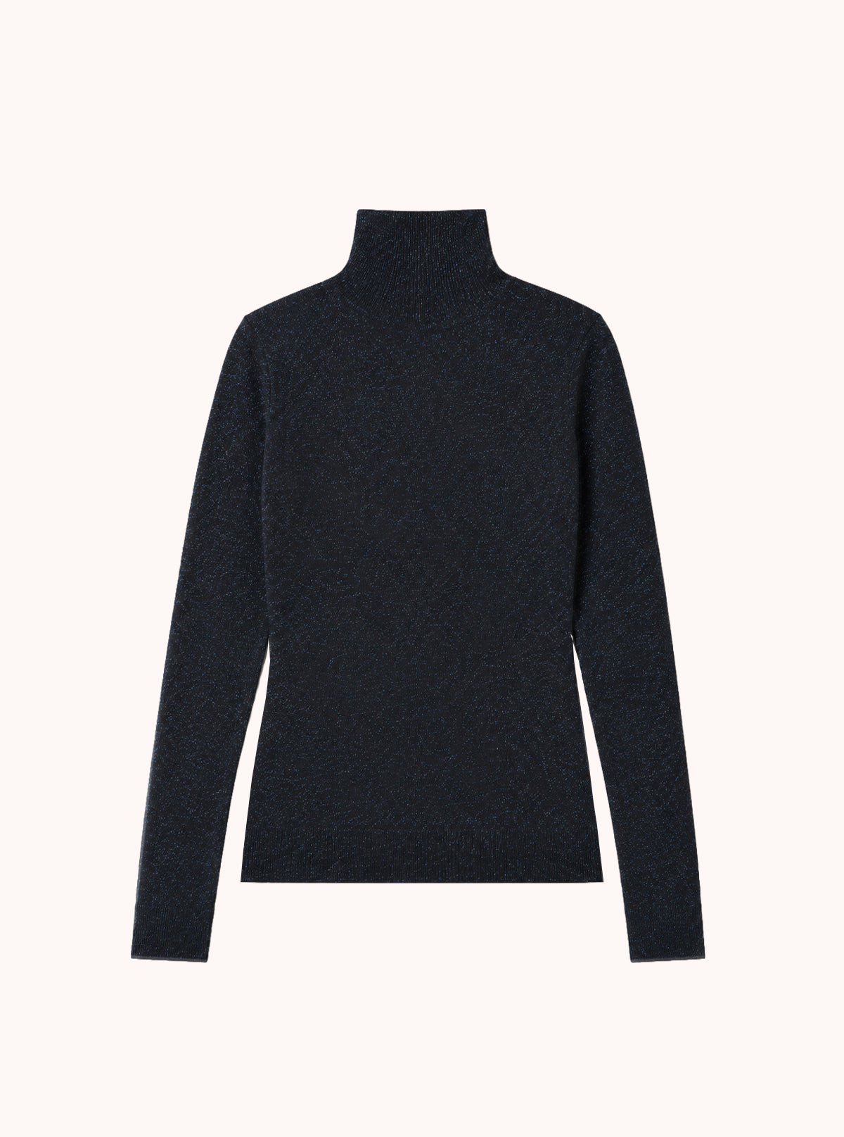Maglia Lupetto Modellante Lurex Nero-Lurex Blu
