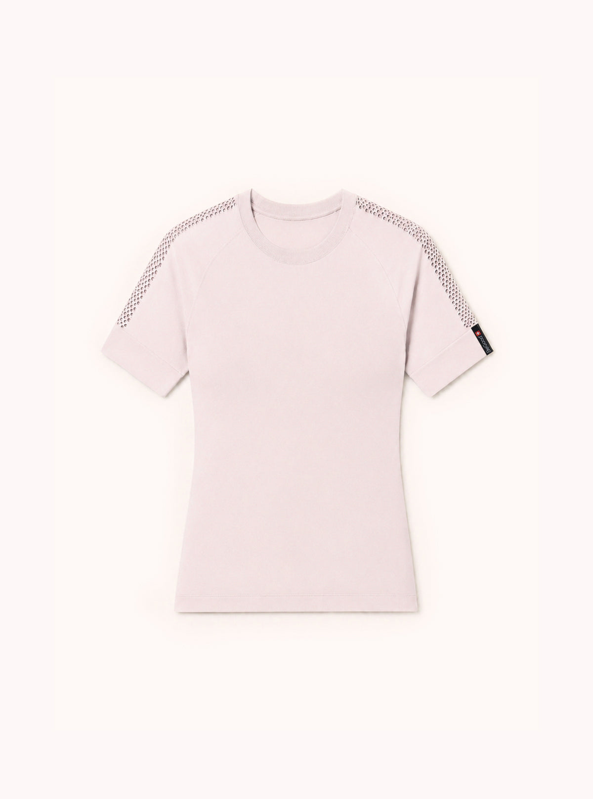 T-SHIRT DONNA INSERTO TRAFORATO ROSA