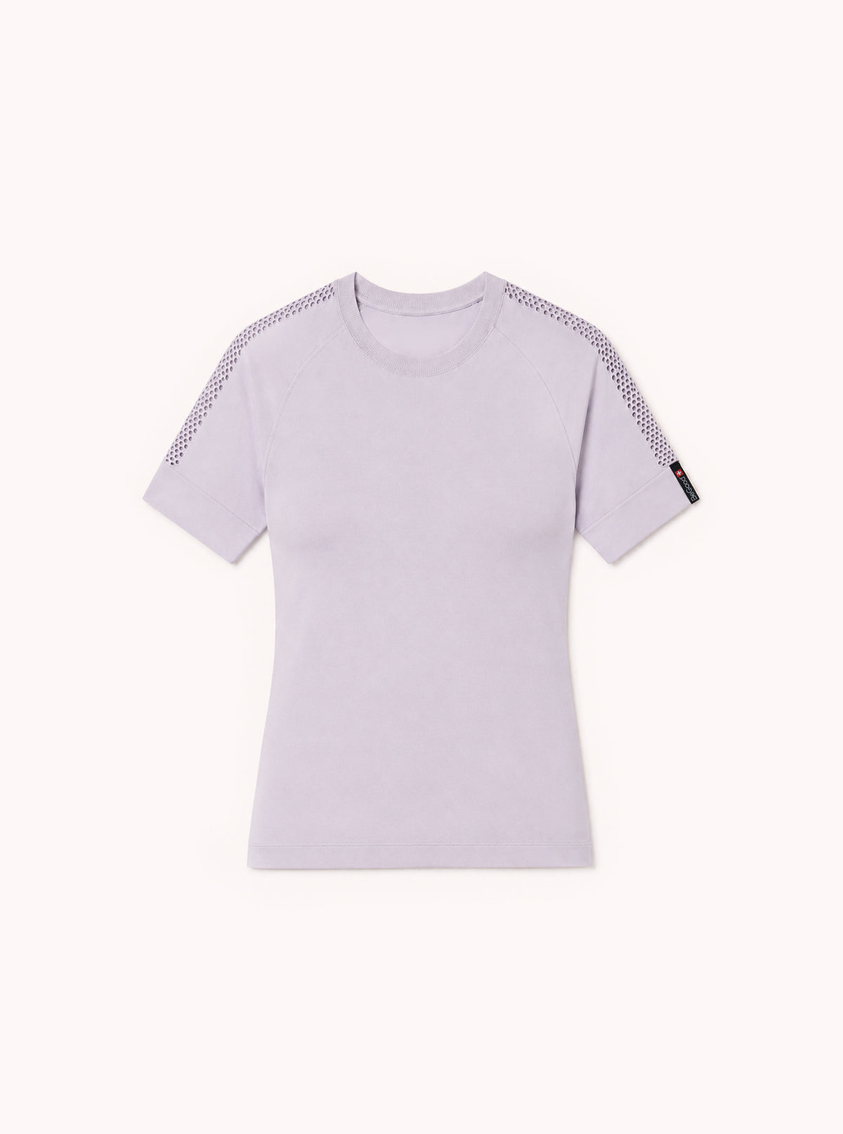 T-SHIRT DONNA INSERTO TRAFORATO LILLA