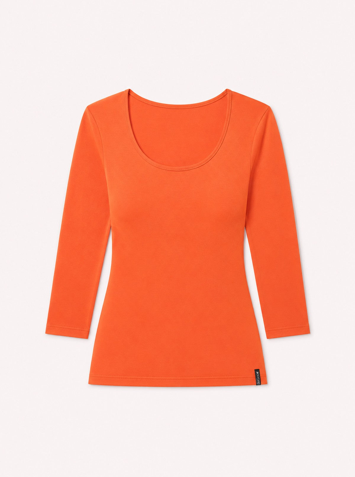 Soft Touch T-Shirt mit 3/4-Ärmeln Orange
