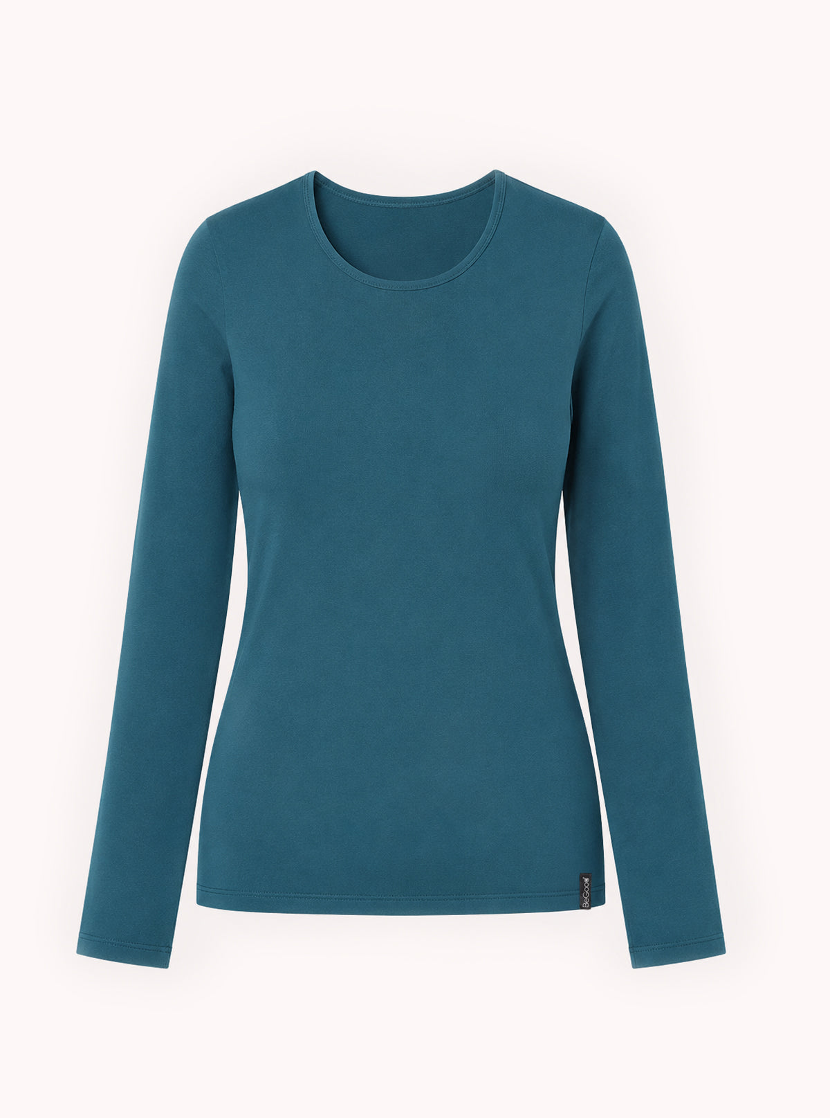 Shaping Long Sleeve Crewneck Top - Glam Active Indigo Blue