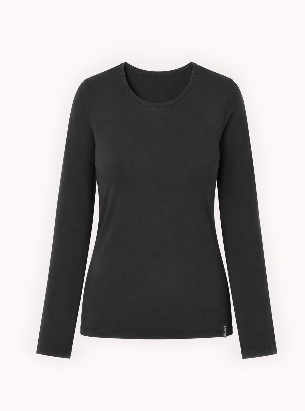 Maglia Girocollo a Manica Lunga Modellante - Glam Active Nero
