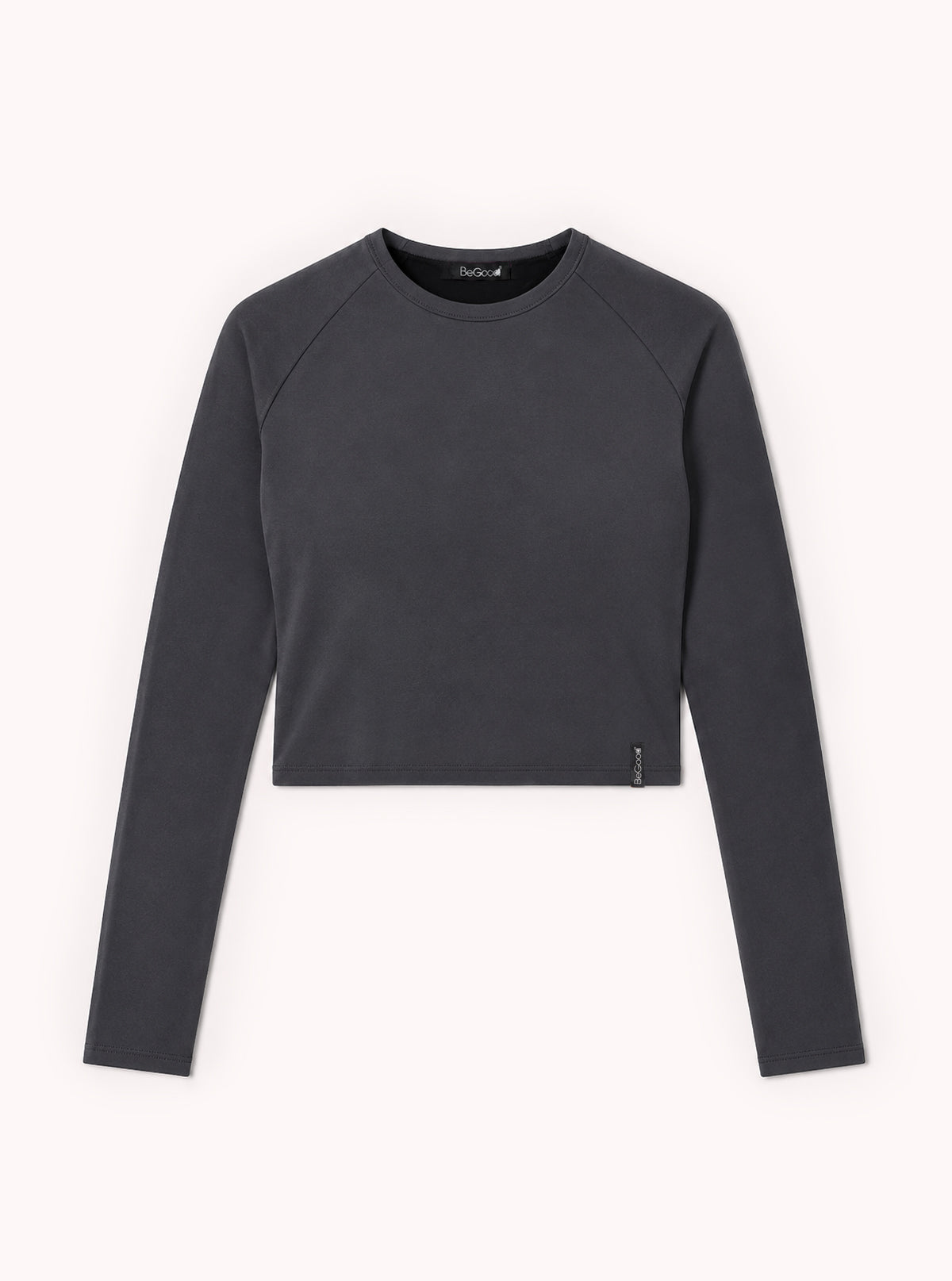 Maglia Crop a Manica Lunga Modellante - Glam Active Smoky Black
