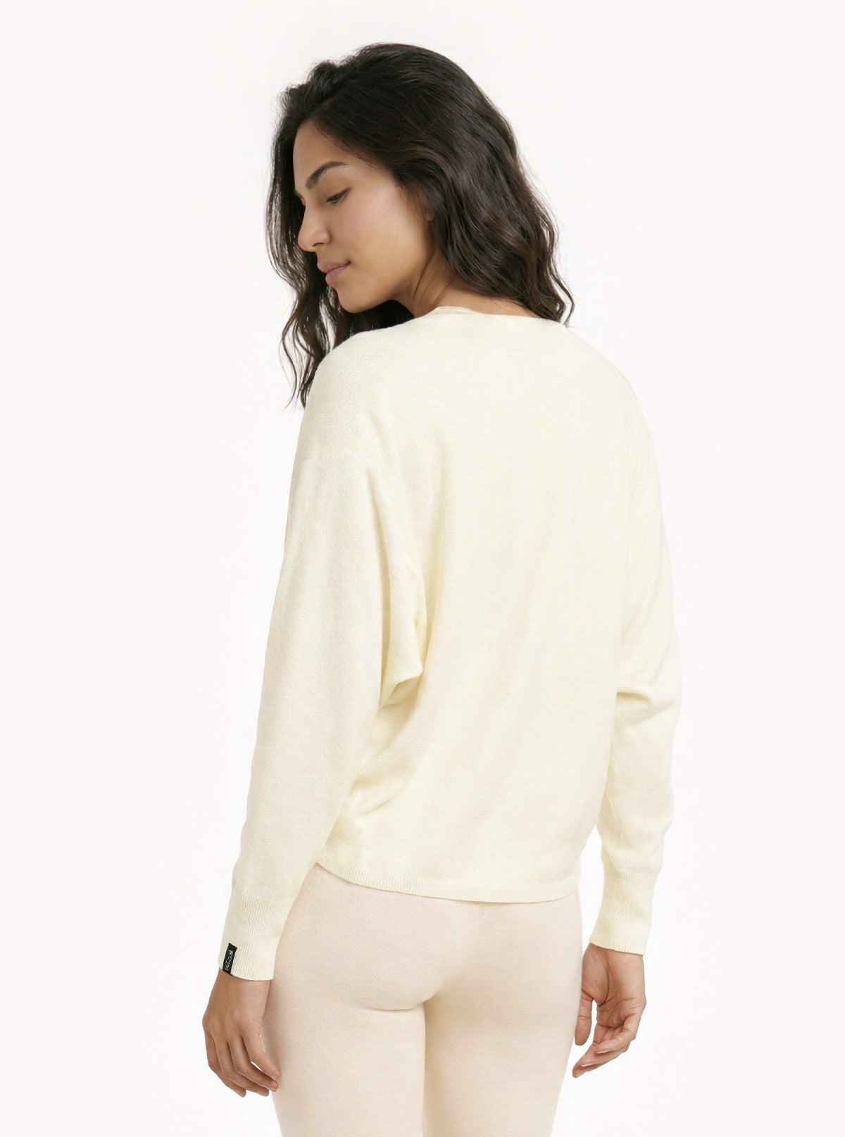 Women's extra fine merino wool shrug Cream
