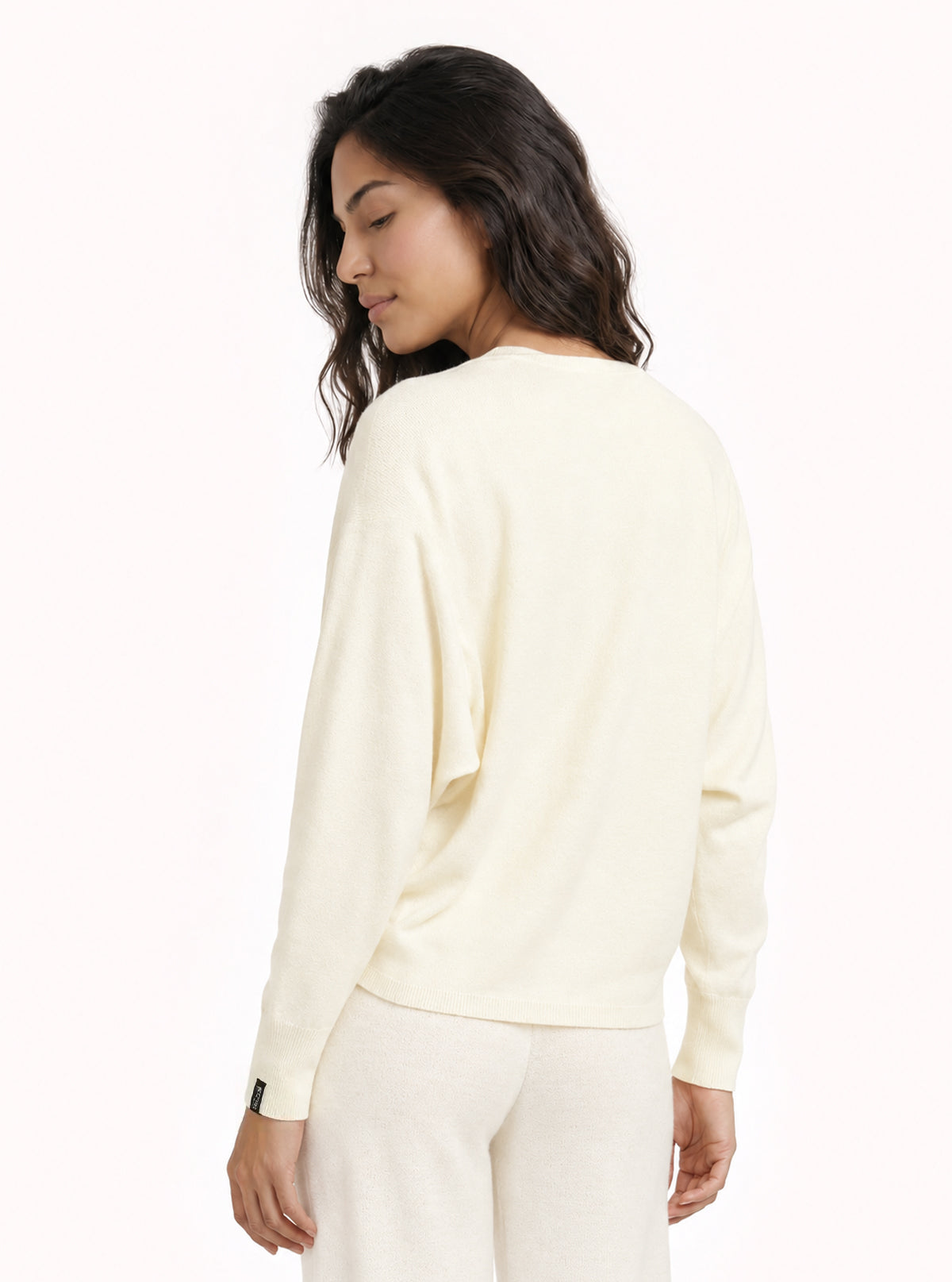 Women's extra fine merino wool shrug Cream