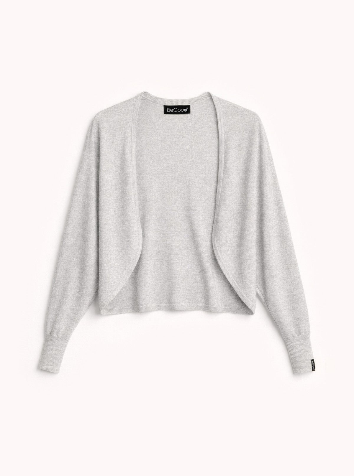 Damen-Bolero aus extrafeiner Merinowolle Grau