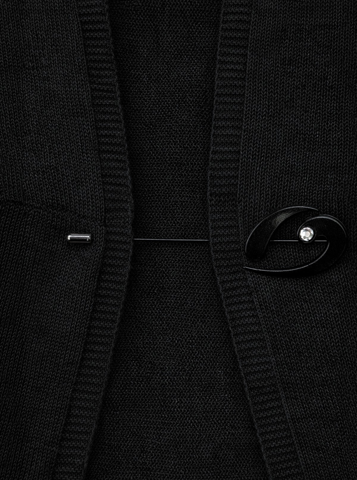 Coprispalle da donna in lana merino extra fine Nero