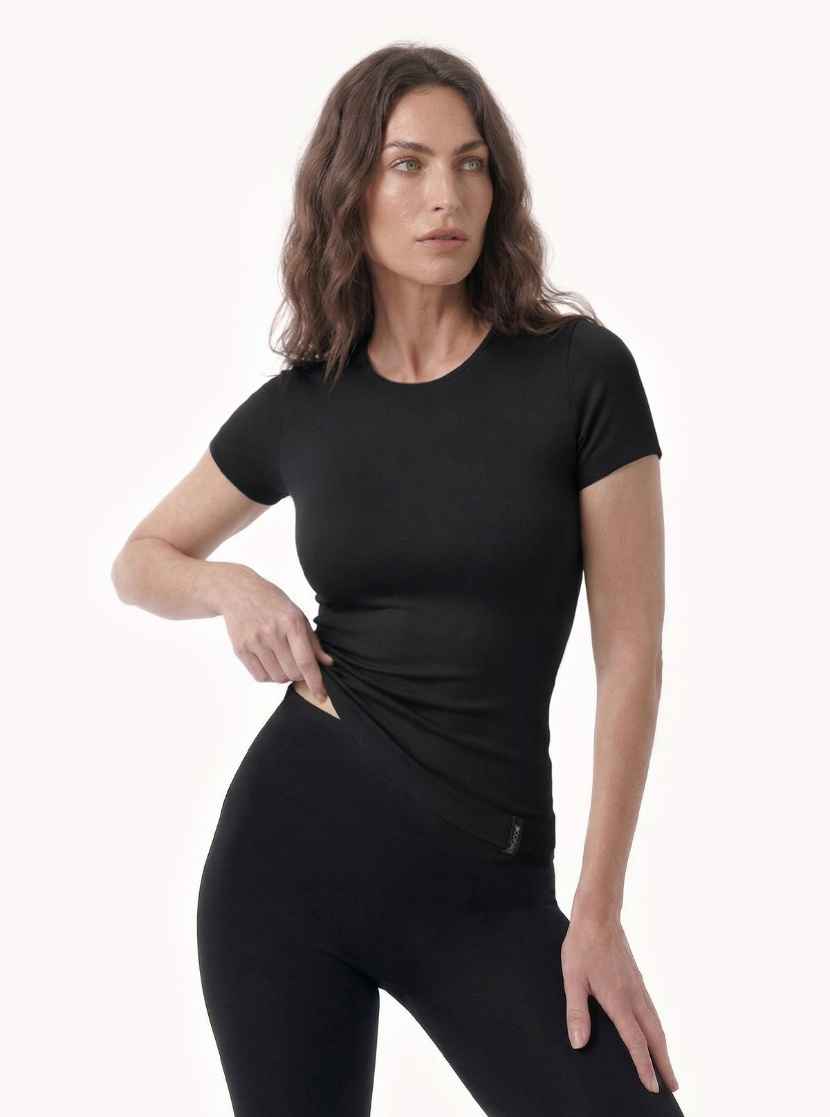 Maglia girocollo manica corta Nero