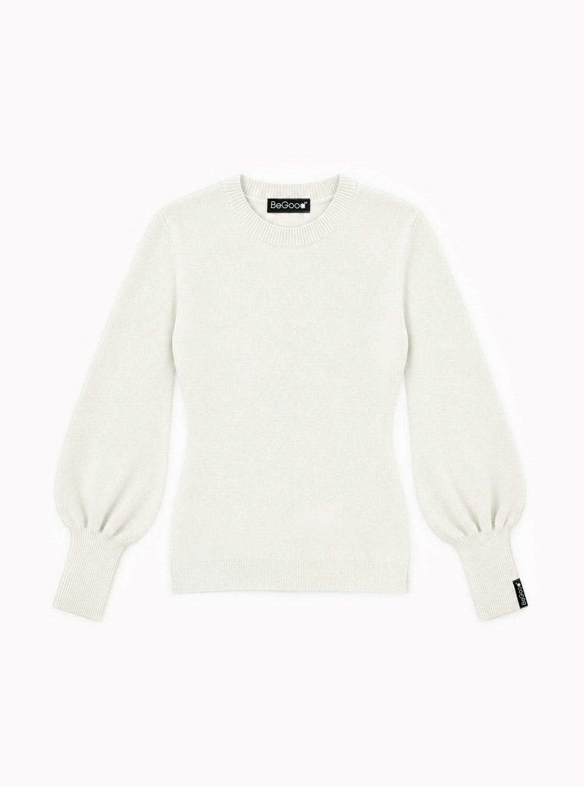 Extra-Fine Merino Wool Crew Neck Sweater Cream