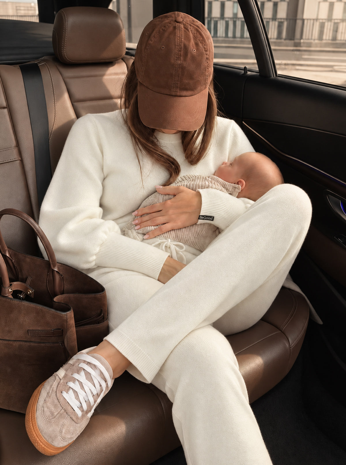 Extra-Fine Merino Wool Crew Neck Sweater Cream