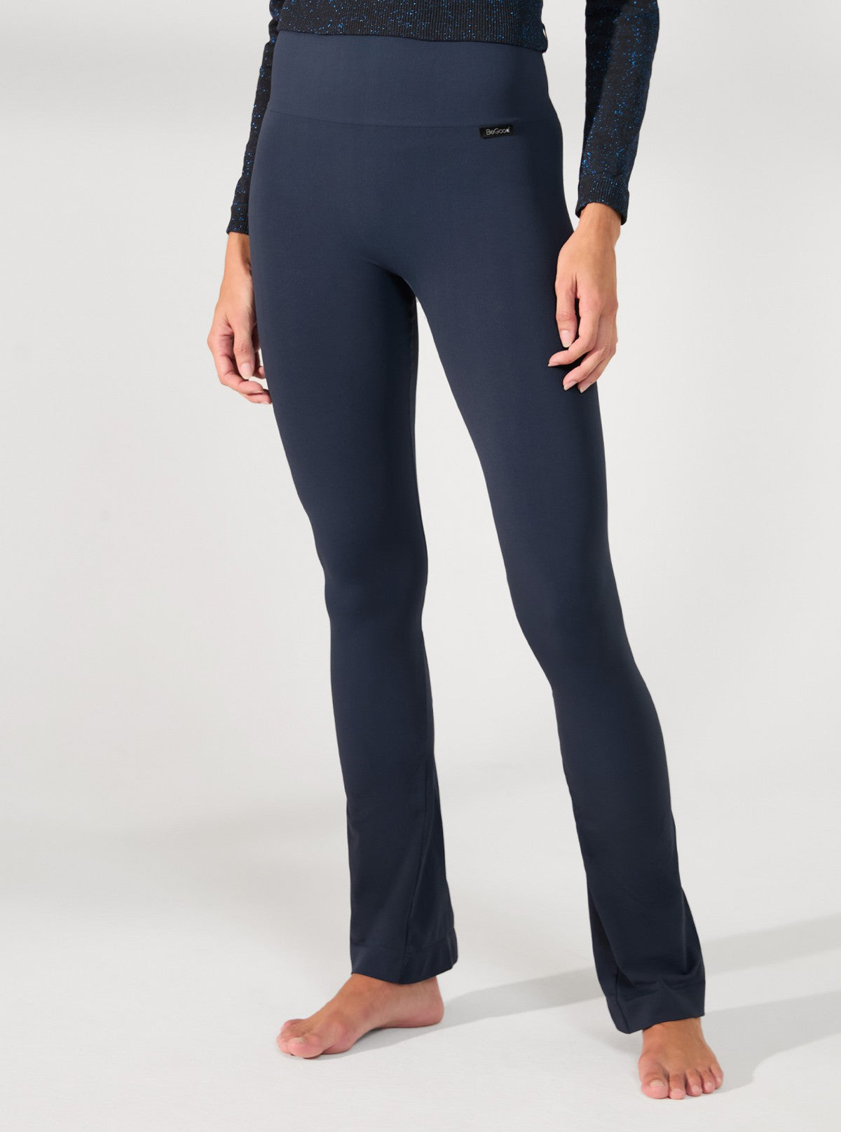Navy Blue shaping flared leggings