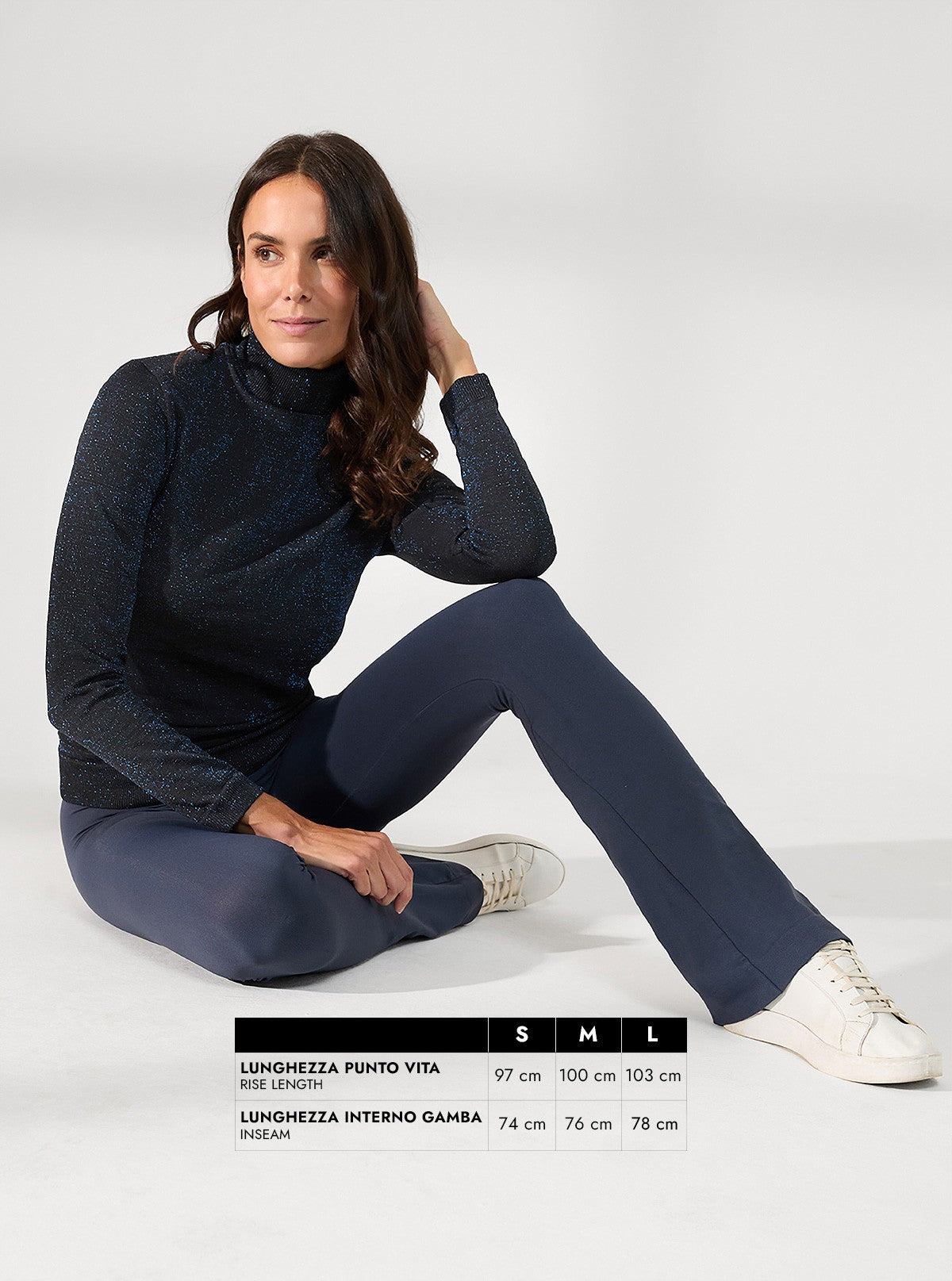 Navy Blue shaping flared leggings