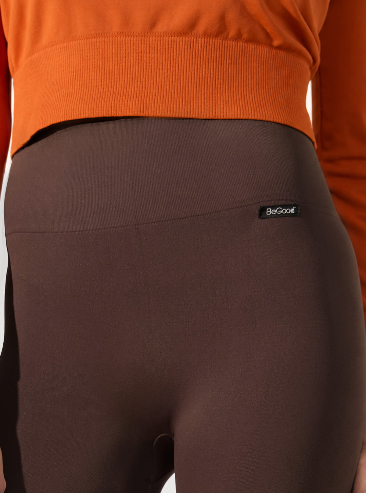 Leggings a zampa modellanti Marrone
