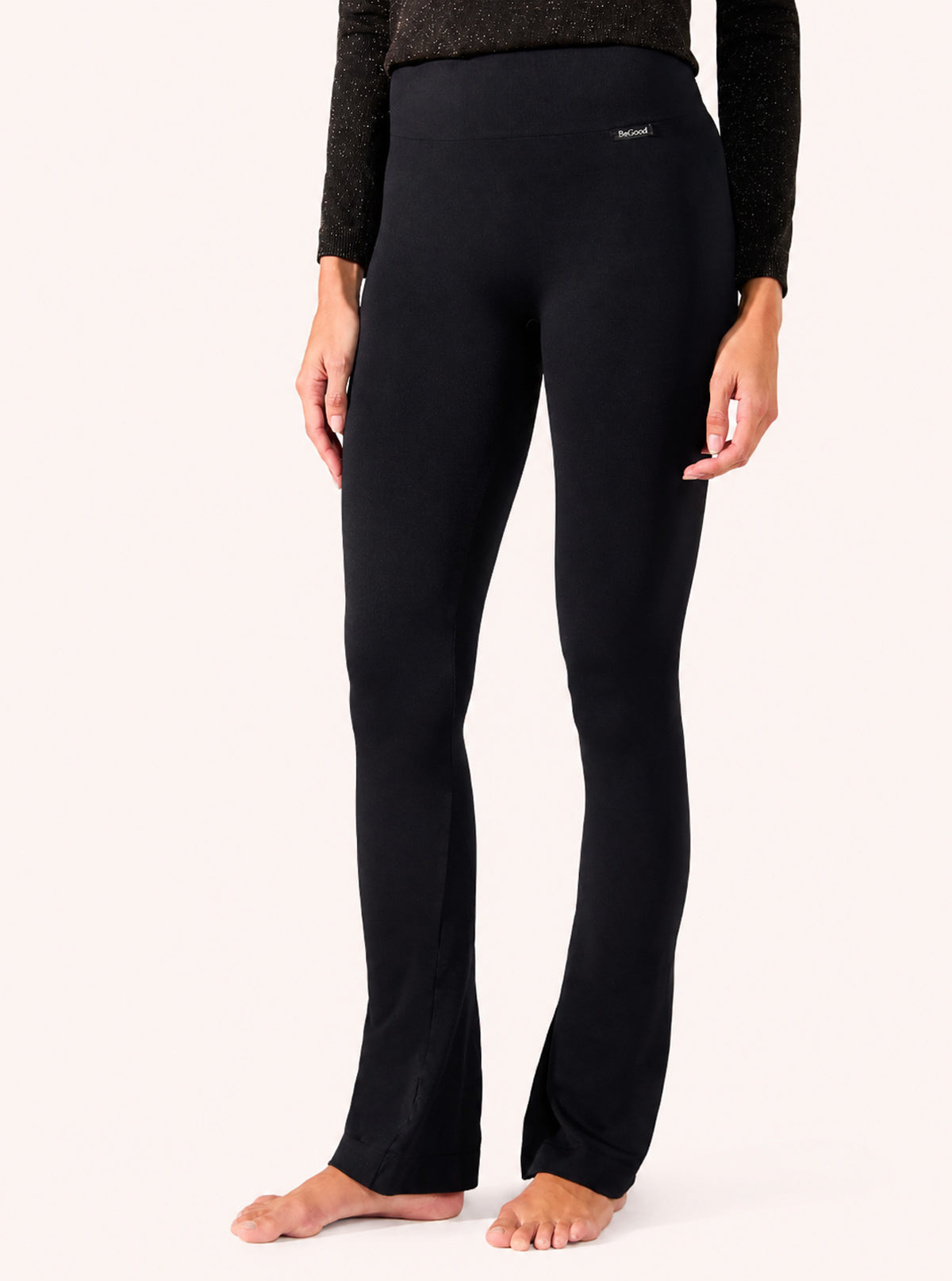 Leggings a zampa modellanti Nero