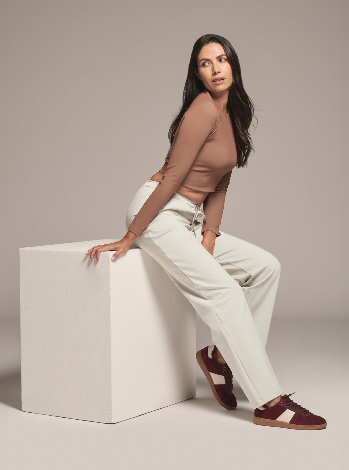 Pantalone Joggers da Donna - Glam Active Bianco Perla