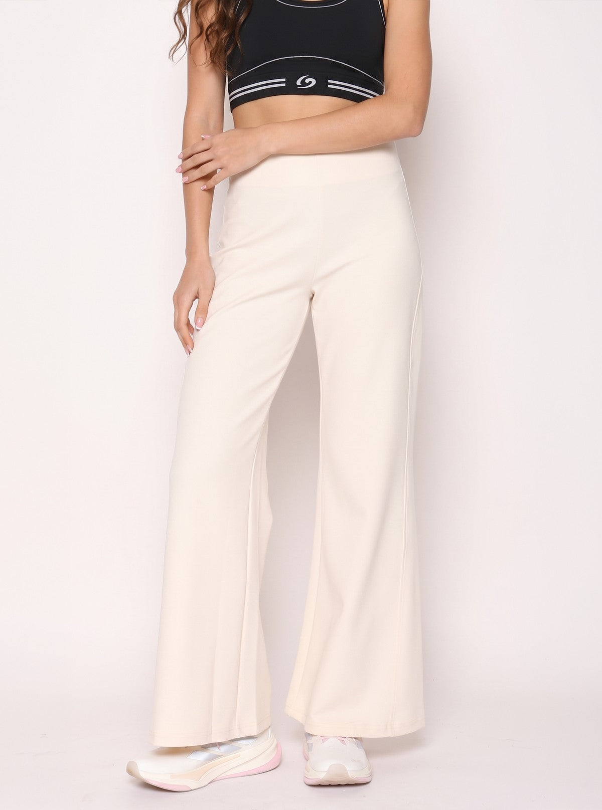 Pantaloni a Palazzo Urban Flow Panna