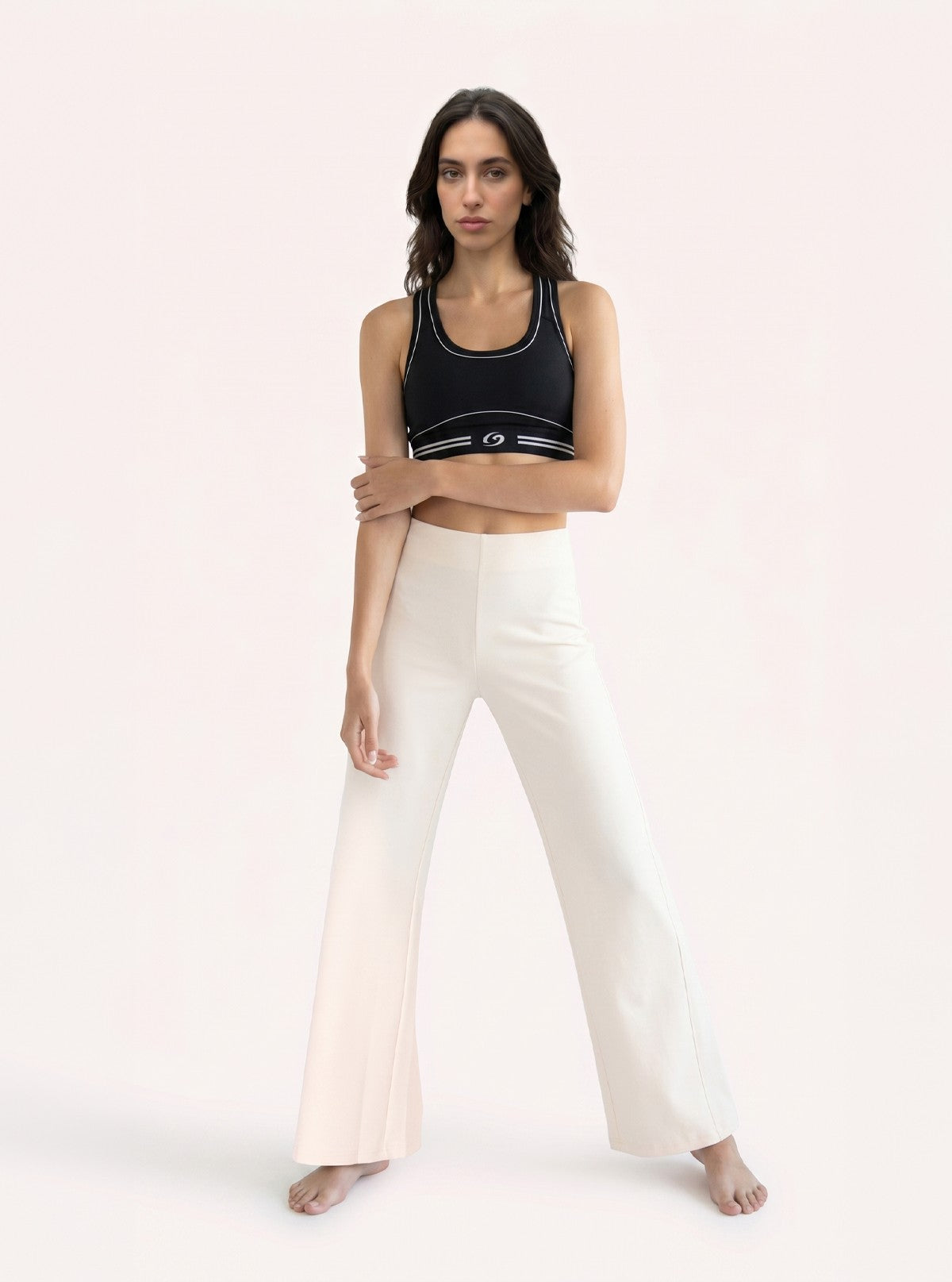 Pantaloni a Palazzo Urban Flow Panna
