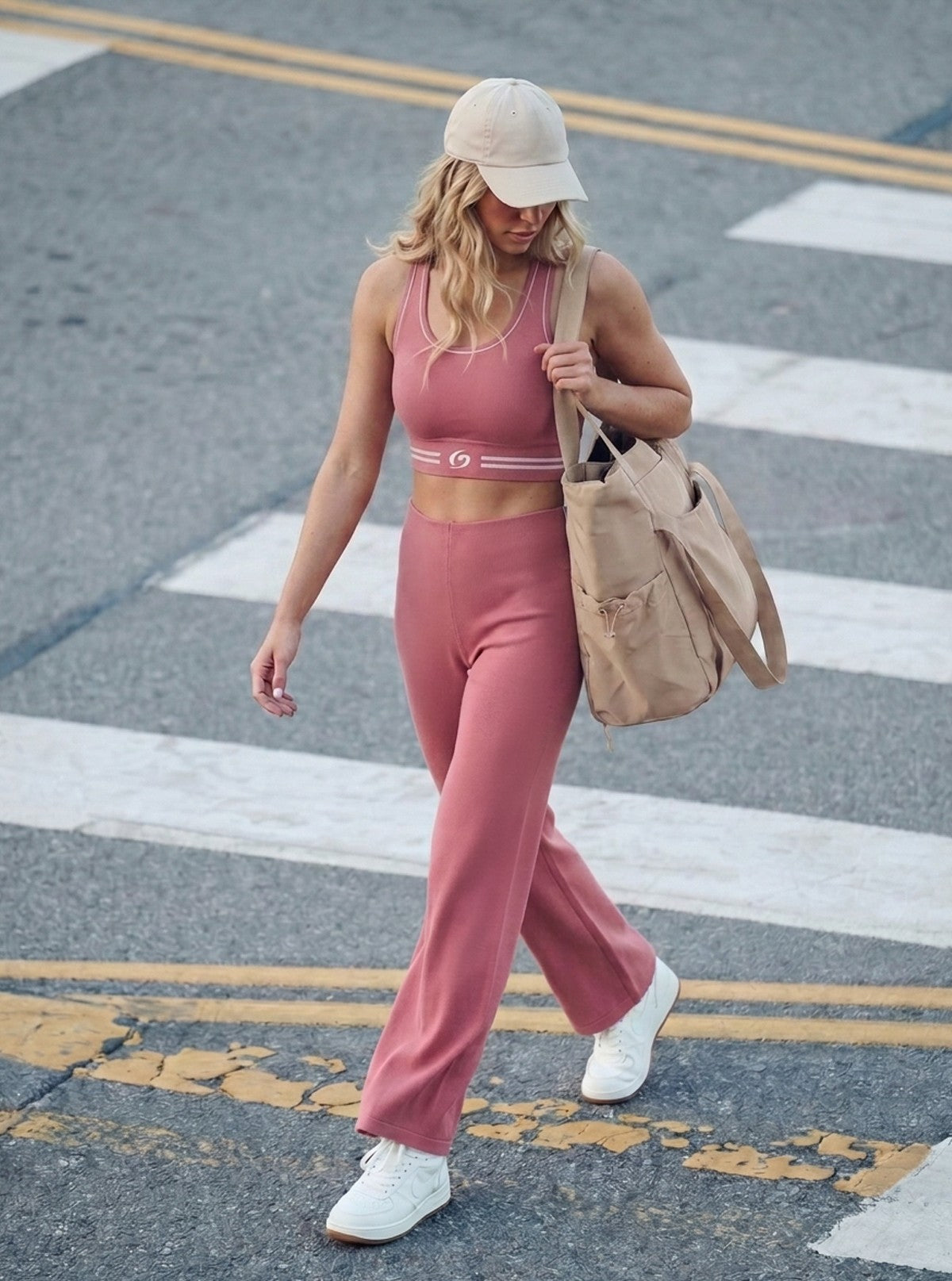 Pantaloni a Palazzo Urban Flow Malva