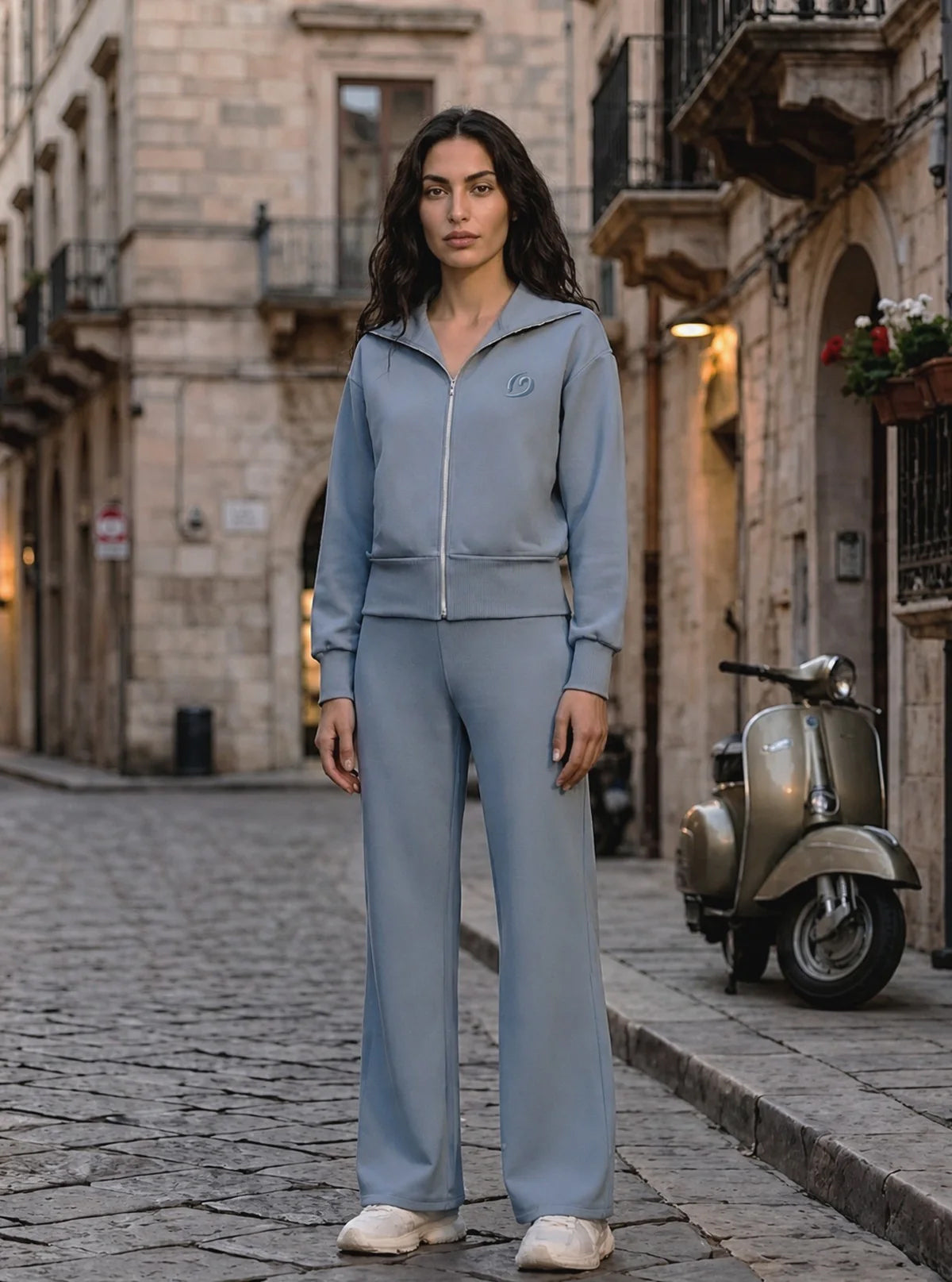 Pantaloni a Palazzo Urban Flow Avio Chiaro