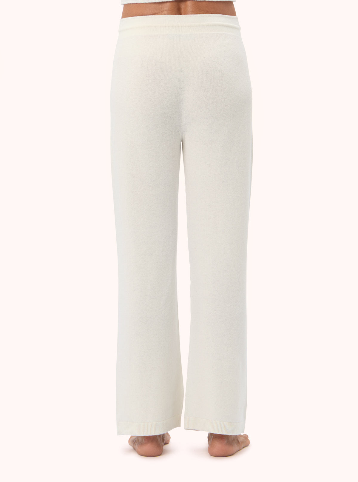 Extra-Fine Merino Wool Trousers Cream