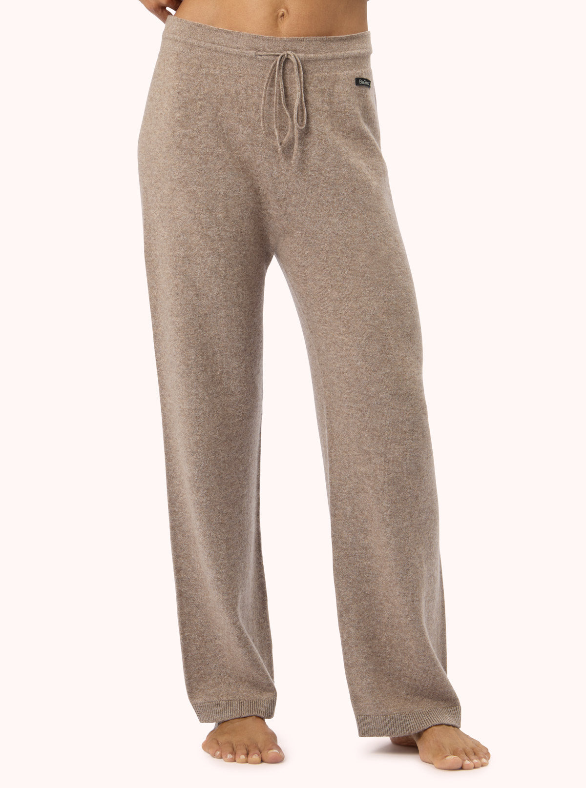 Extra-Fine Merino Wool Trousers Taupe