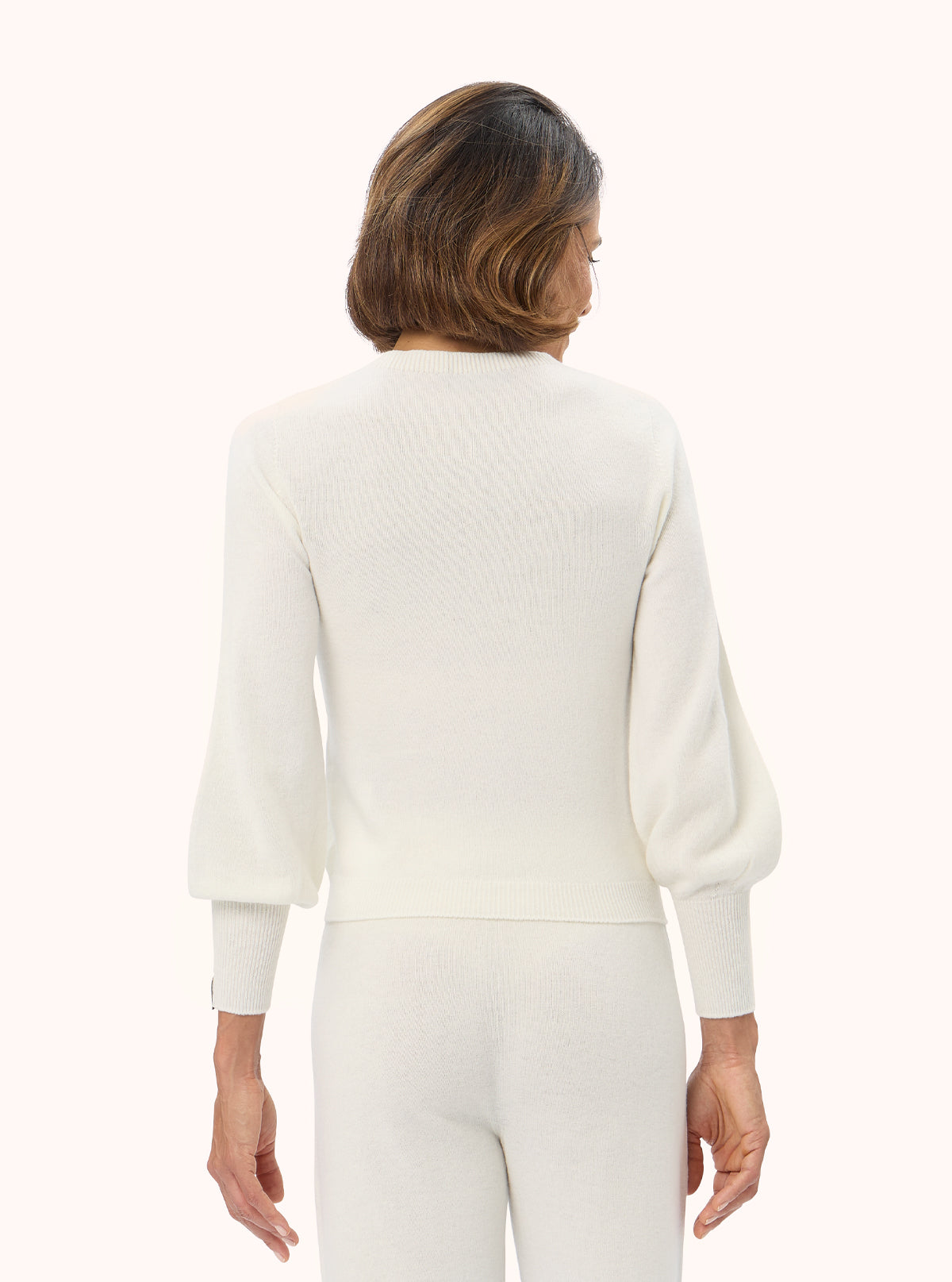 Extra-Fine Merino Wool Crew Neck Sweater Cream