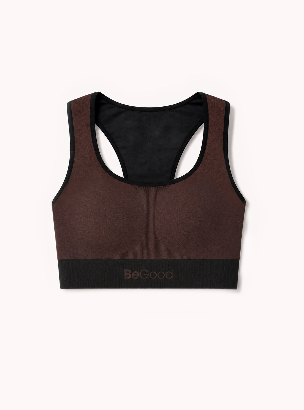 Zweiseitiges Sport-Top Schwarz-Braun