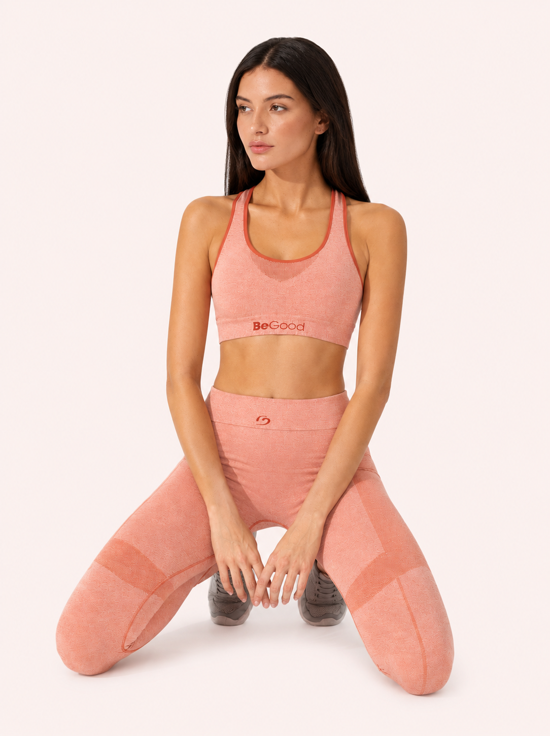 TOP SPORTIVO MELANGE COPRENTE SALMONE