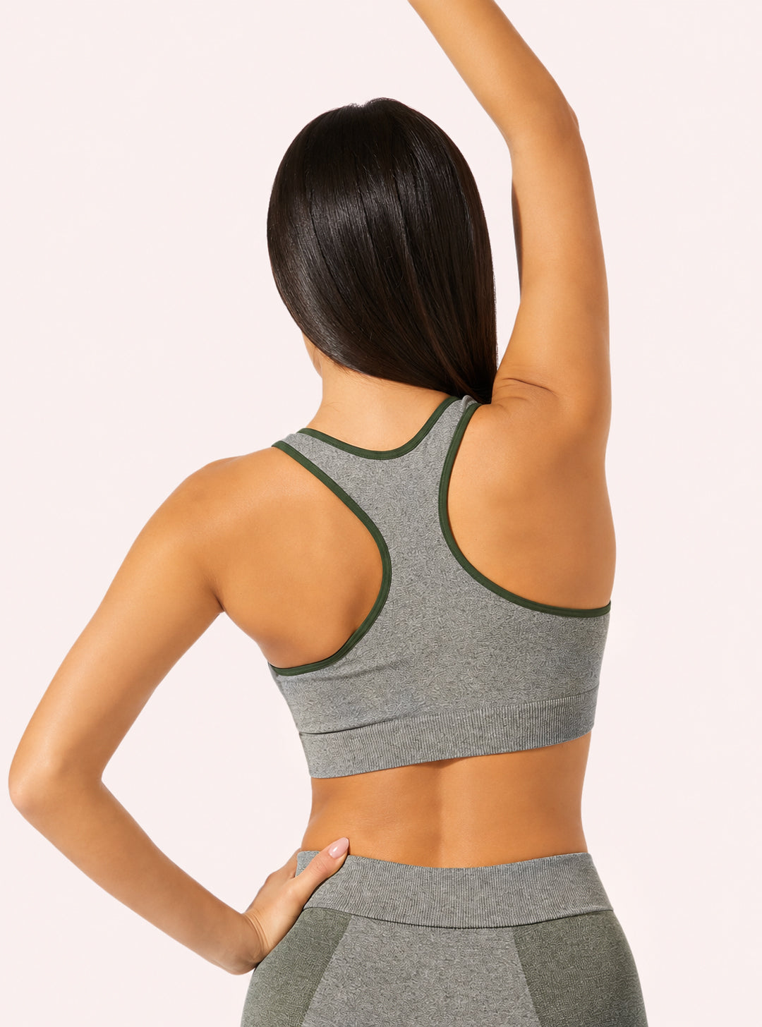 TOP SPORTIVO MELANGE COPRENTE VERDE
