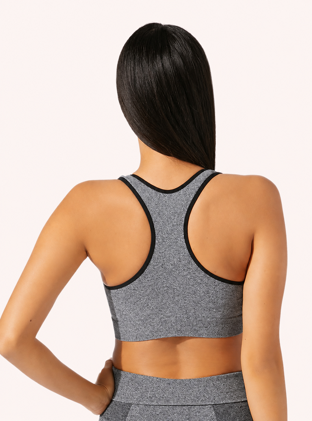 TOP SPORTIVO MELANGE COPRENTE GRIGIO SCURO