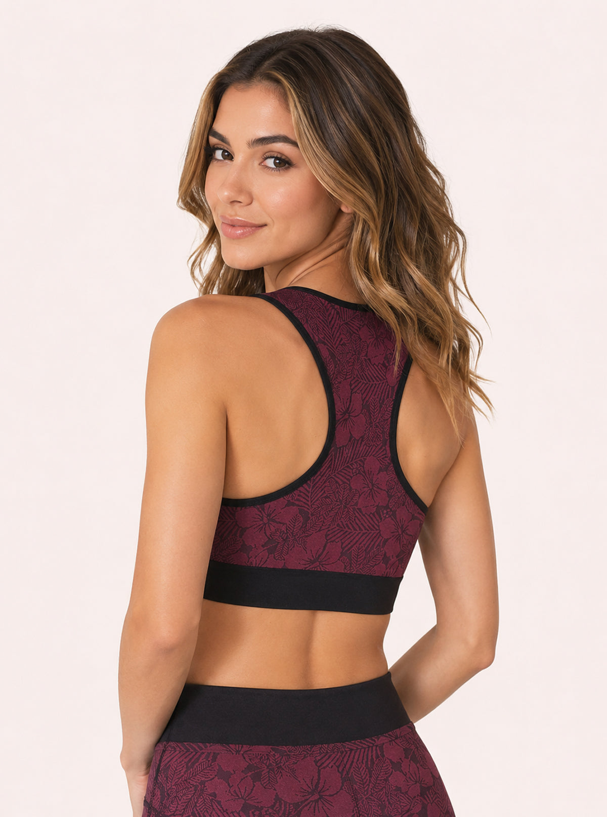 TOP FIORATO DOUBLE-FACE FUCSIA