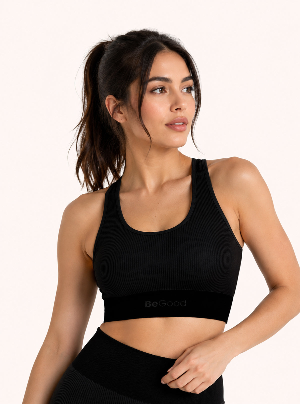 Top Vogatore in Costina Nero