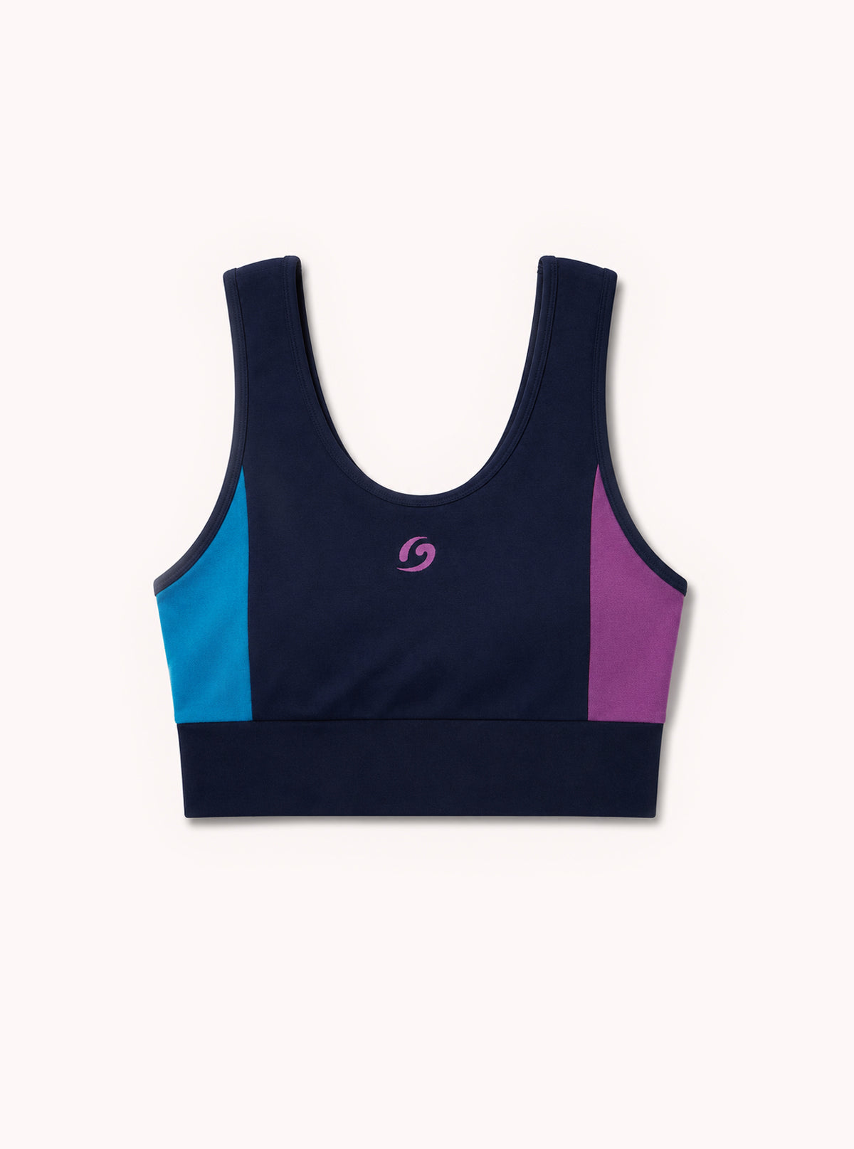 Top Reversible con Bandas Azul-Azul Claro-Violeta