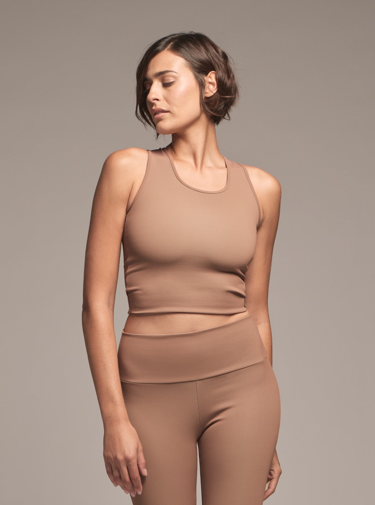 Top Modellante e Snellente - Glam Active Cuoio