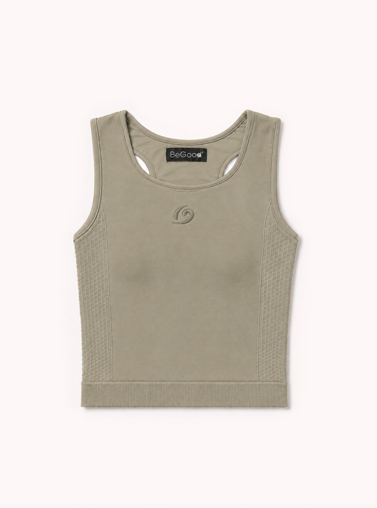 Crop-Tanktop mit Details Taupe
