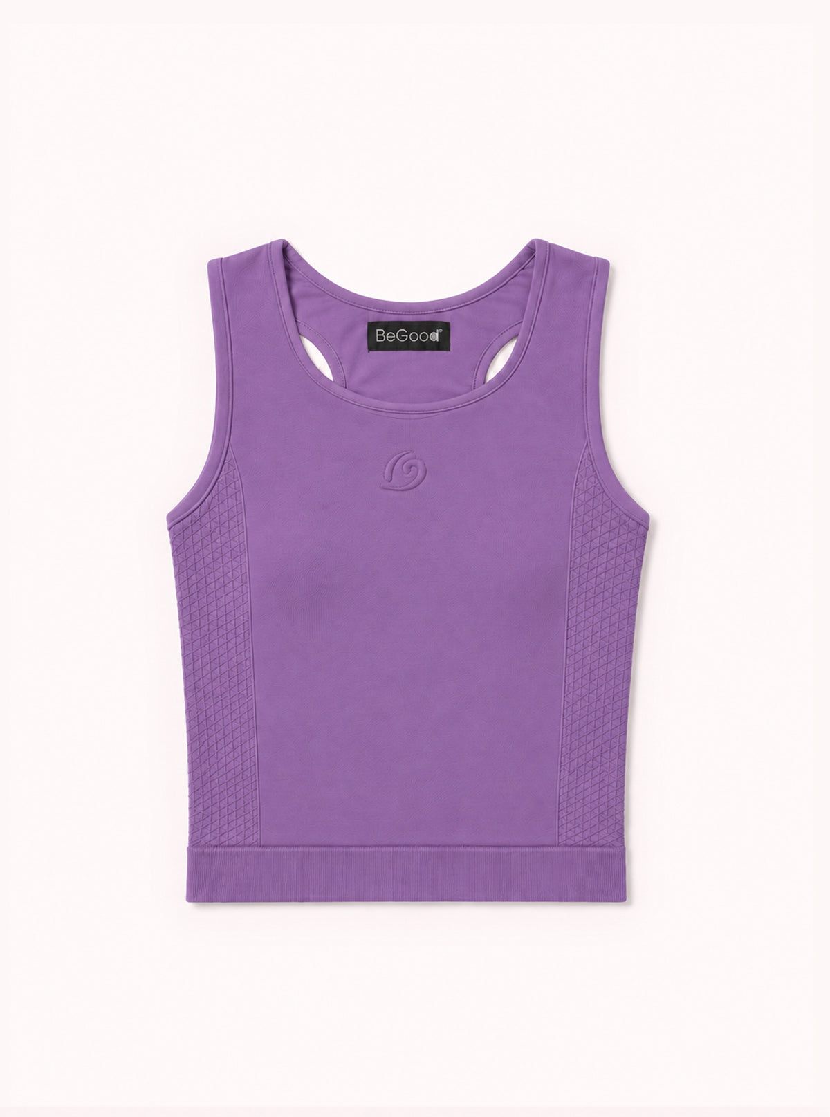 Crop Tank Top con Dettagli Viola