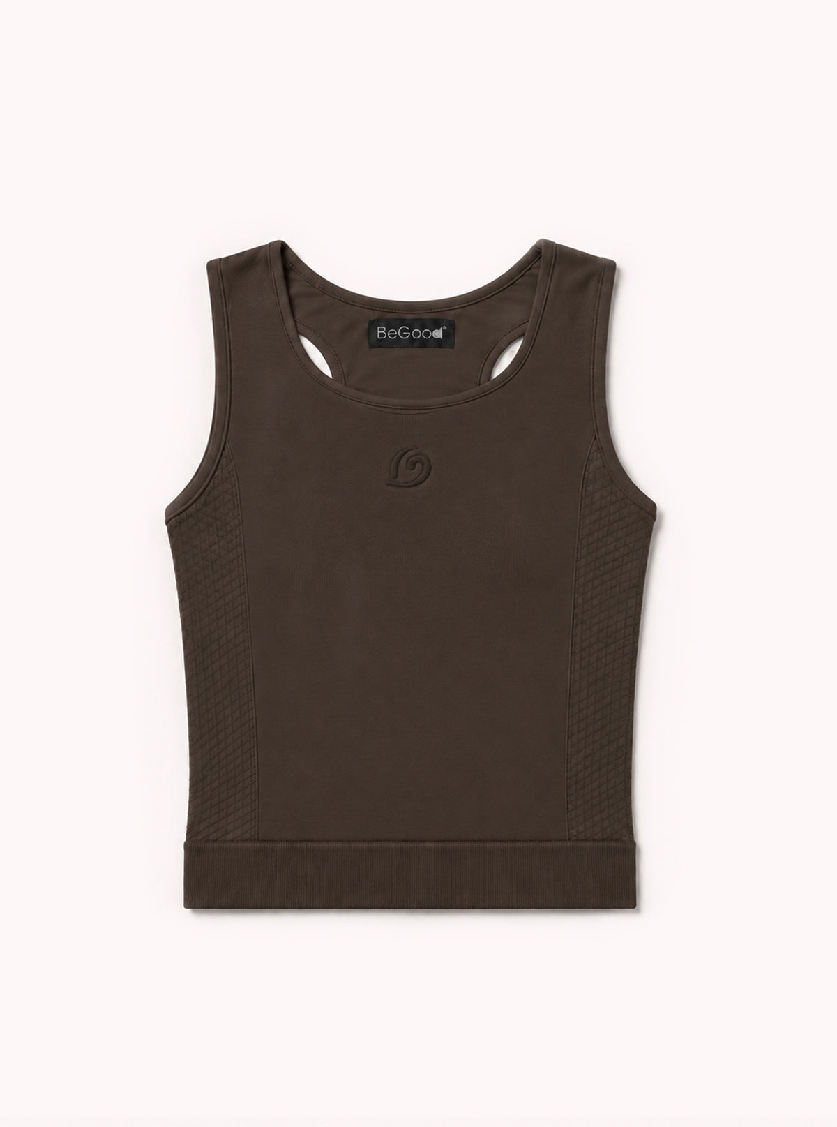 Crop-Tanktop mit Details Schokolade