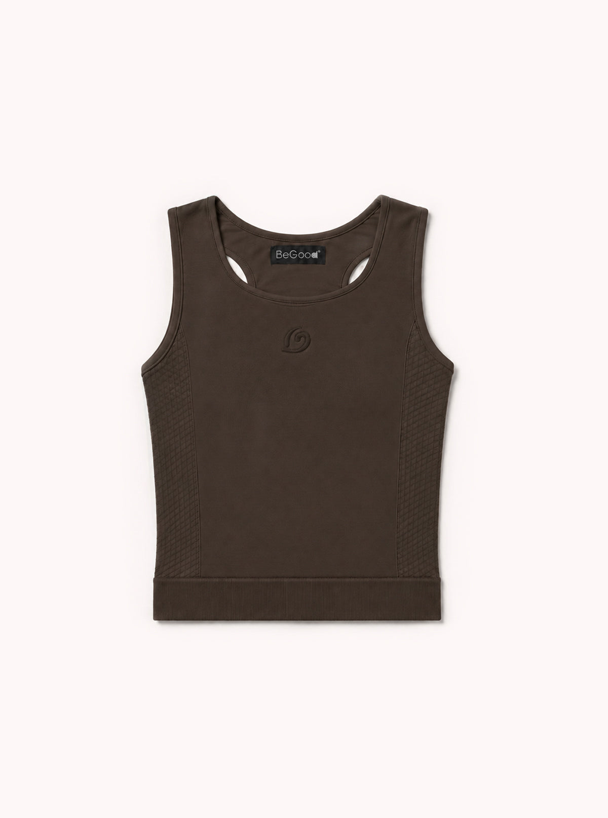 Crop Tank Top con Dettagli Cioccolato