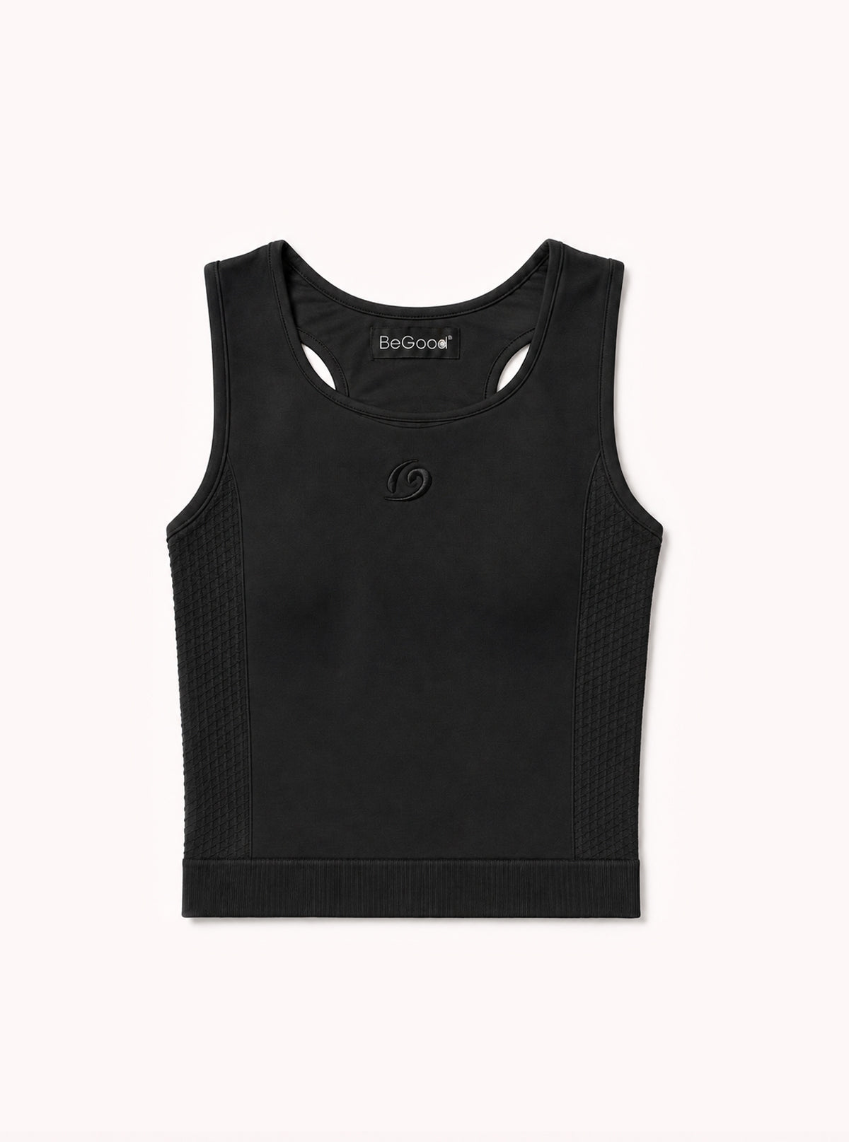 Crop top débardeur à détails noir